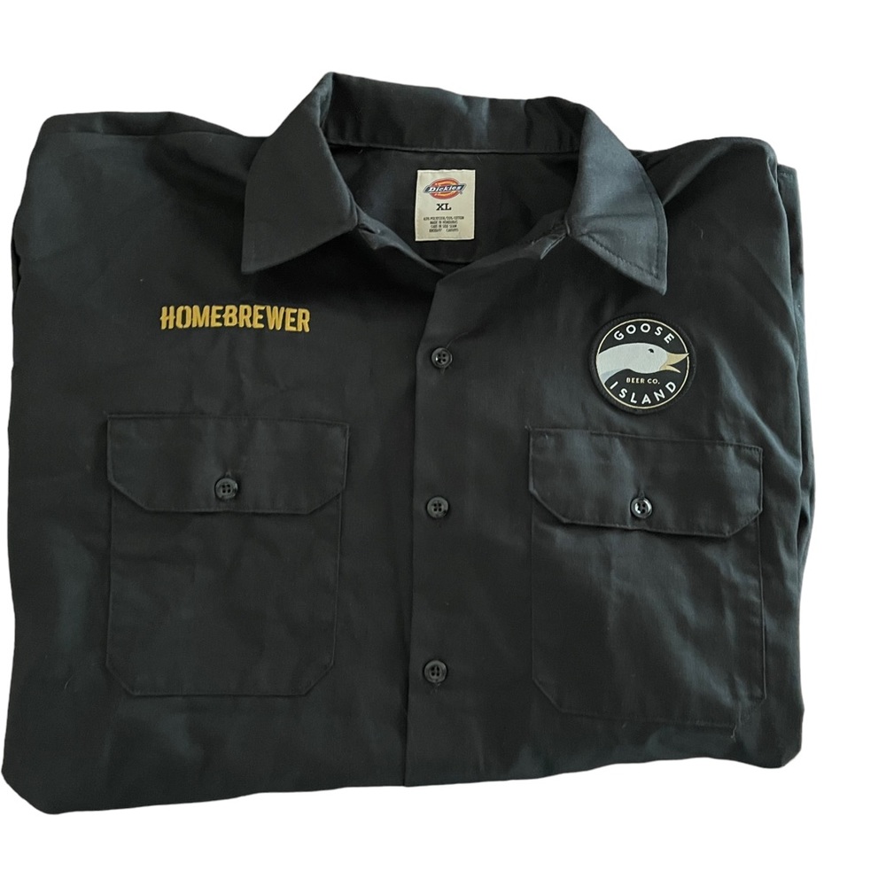 Dickies Goose Island Home Brew Club Black Graphic Shirt Men’s Sz XL Beer
